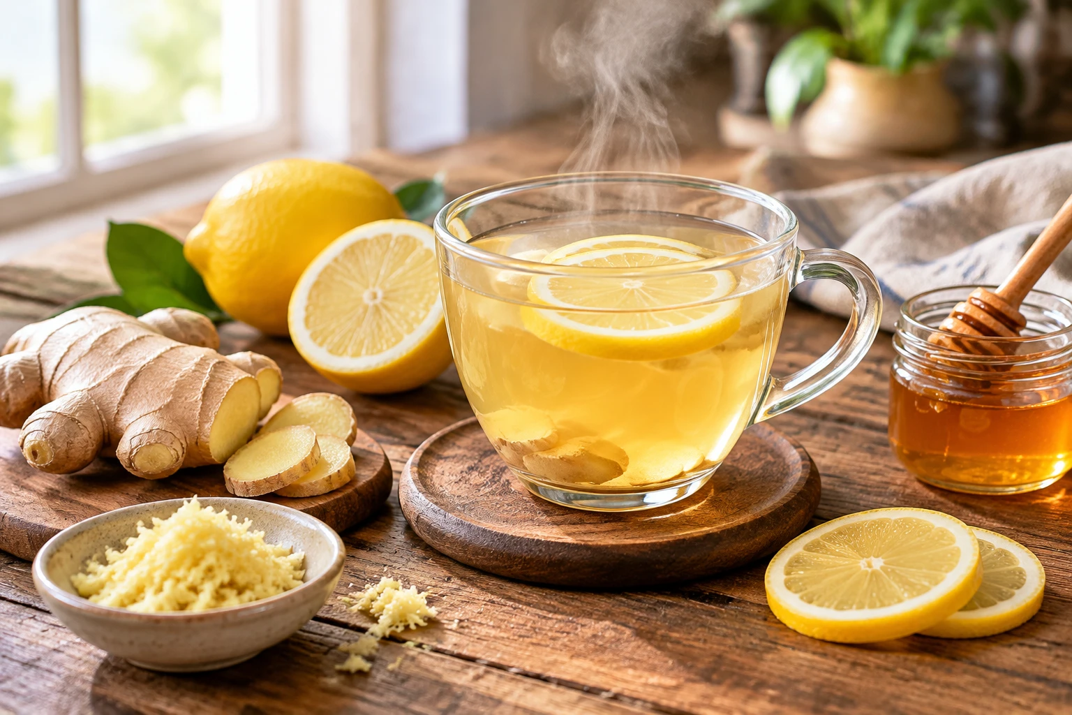 دمنوش زنجبیل و لیمو